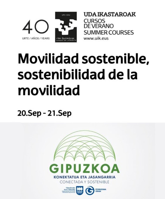 Logotipo del Curso de Verano de la UPV sobre Movilidad sostenible