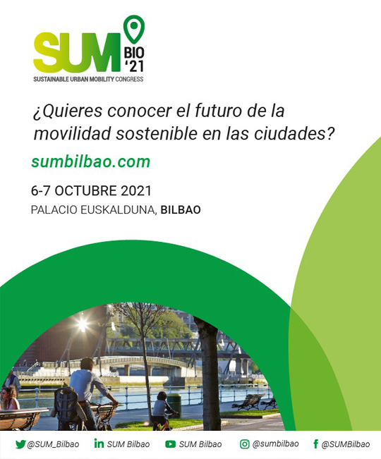 Cartel SUMBilbao21: Sustainable Urban Mobility Congress