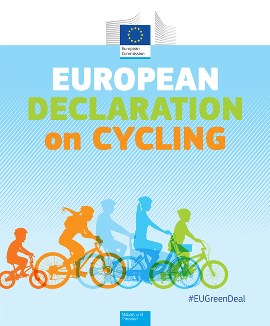 Cartel de la Declaración Europea de la Bicicleta